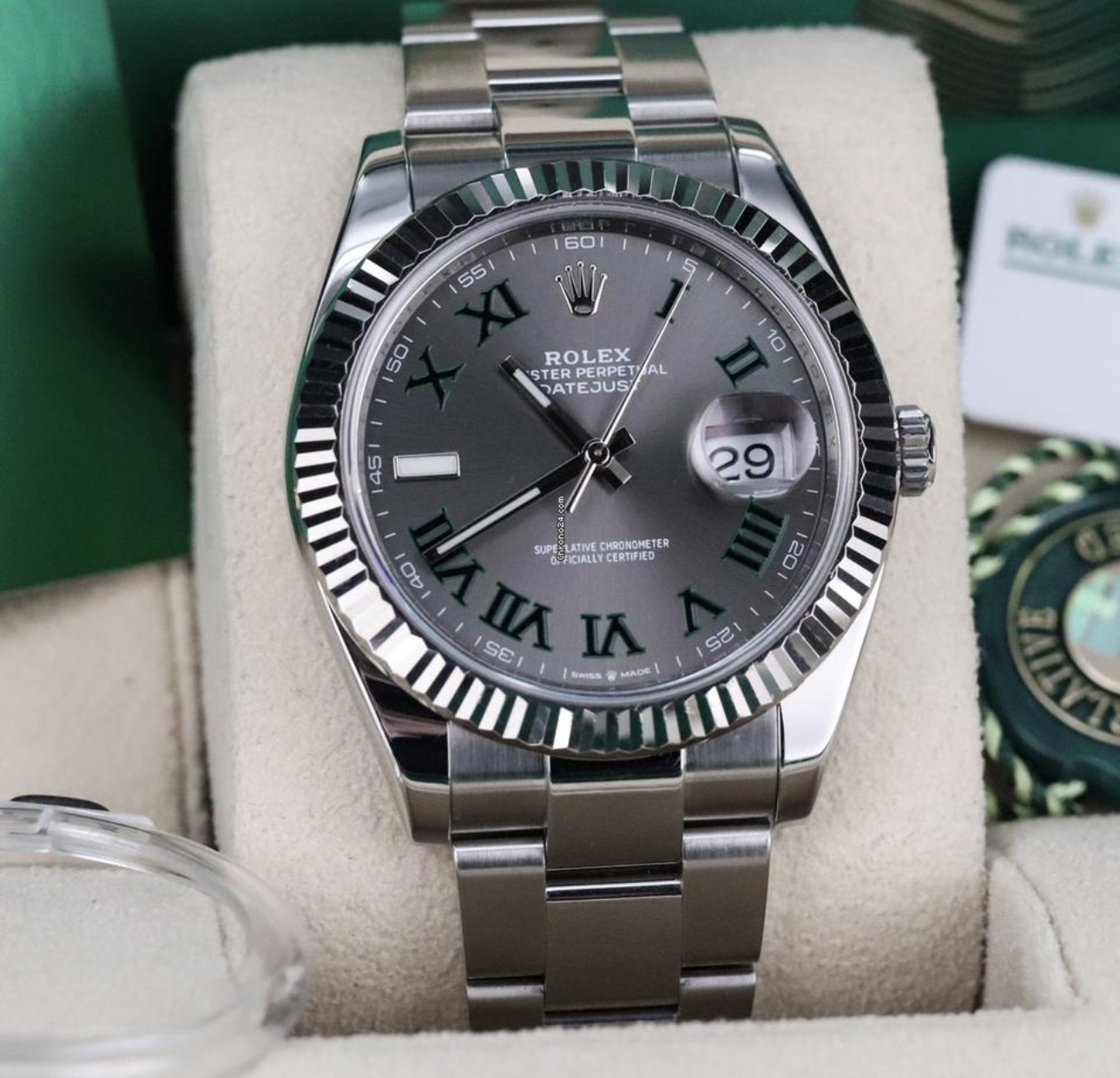 ROLEX 2023 WIMBLEDON DATEJUST 41MM BOX AND PAPERS