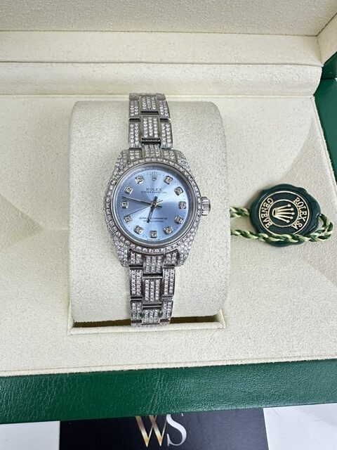 ROLEX 26MM  DIAMOND SET BOX AND PAPERS