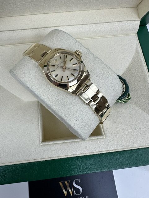 ROLEX LADIES FULL GOLD BOX AND CERTIFICATES