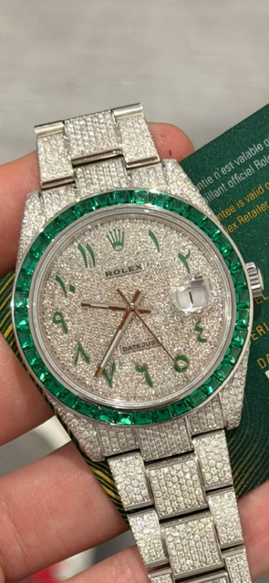 ROLEX 2023 DIAMOND DATEJUST 41MM BOX AND PAPERS
