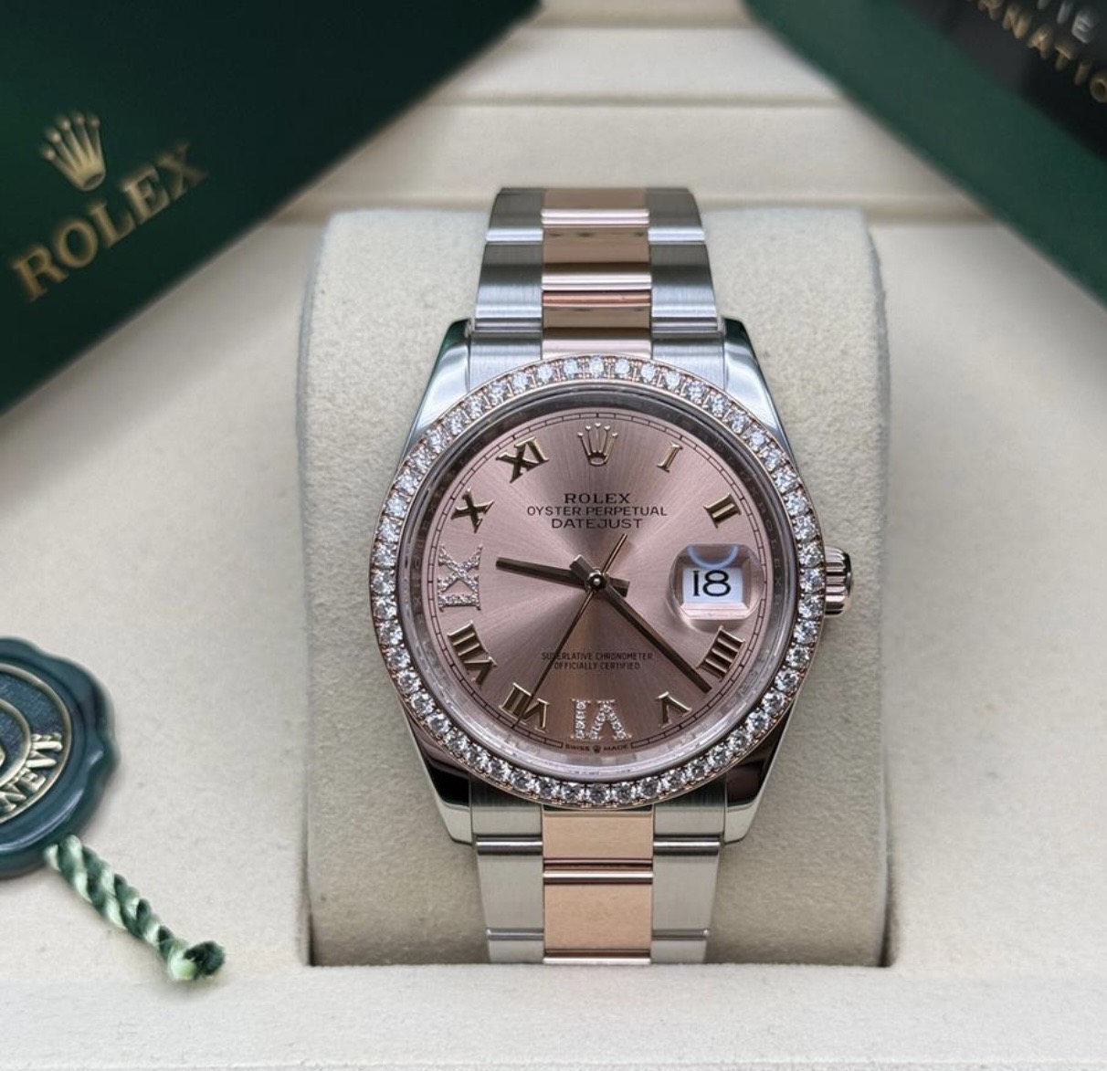 ROLEX DATEJUST 36MM ROSE GOLD AND STEEL 116201