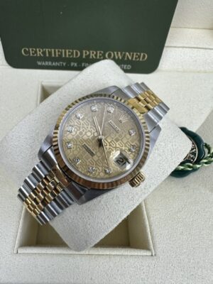 DATEJUST MIDSIZE 31MM STEEL AND 18K GOLD BOX AND R PAPERS