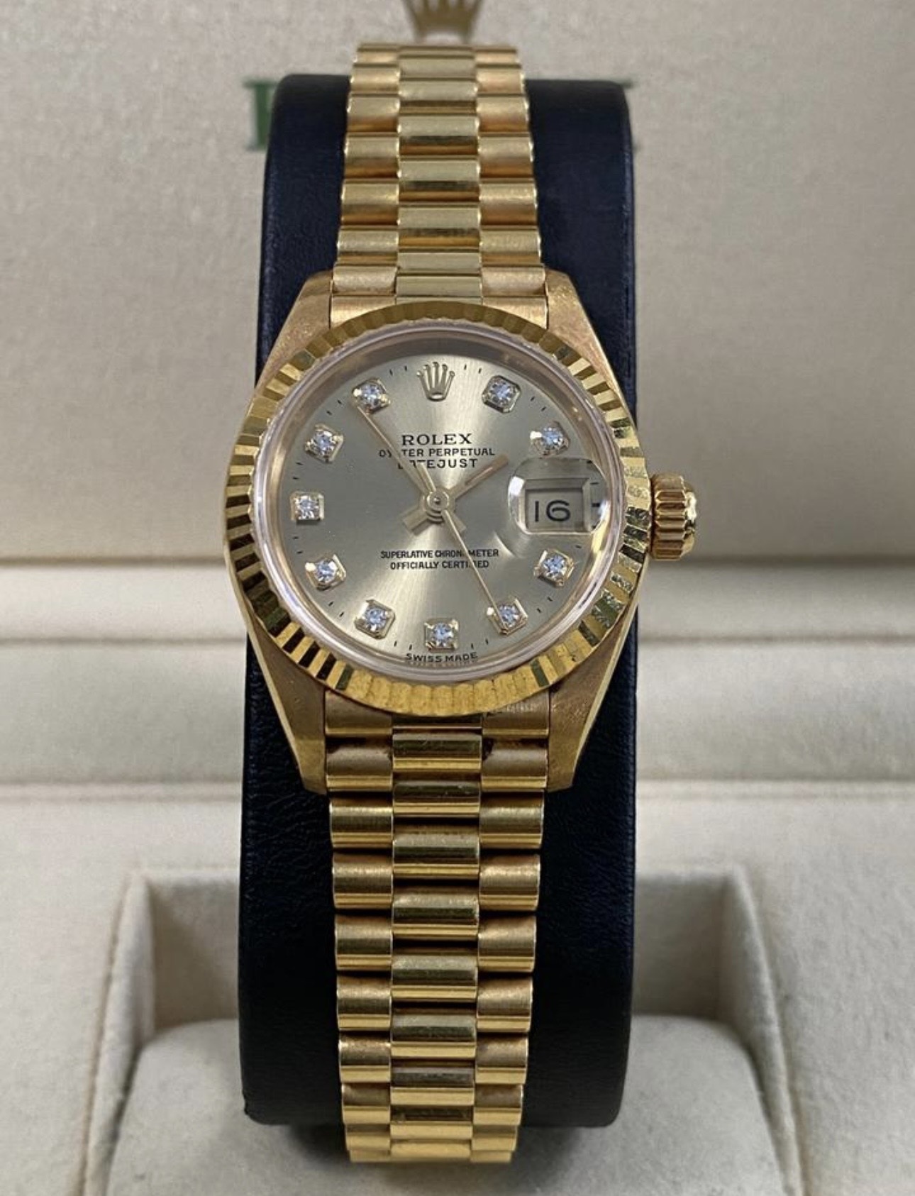 ROLEX DATEJUST LADIES 18K , 79178 BOX AND PAPERS