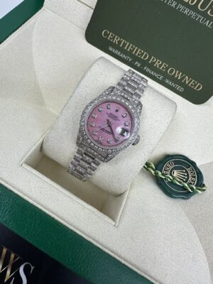 ROLEX  18K WHITE GOLD DATEJUST 26MM 69179  DIAMOND