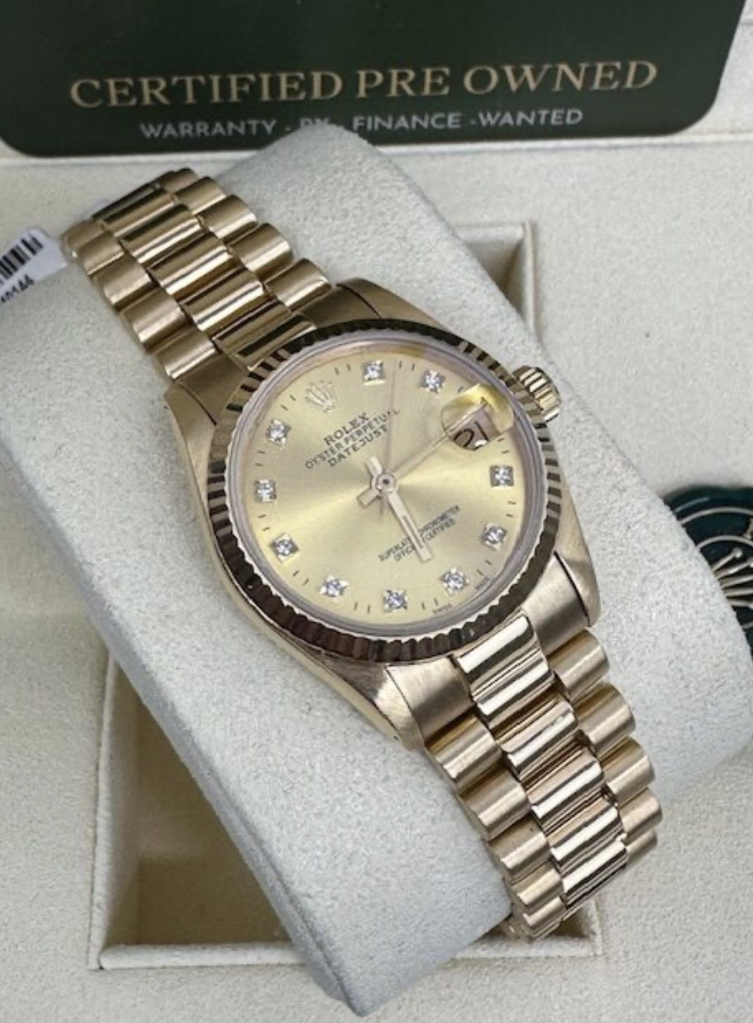 ROLEX 18K YELLOW GOLD DATEJUST 31MM