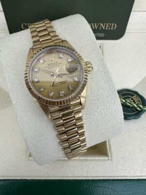 ROLEX DATEJUST LADIES 18K , 69178 BOX AND PAPERS