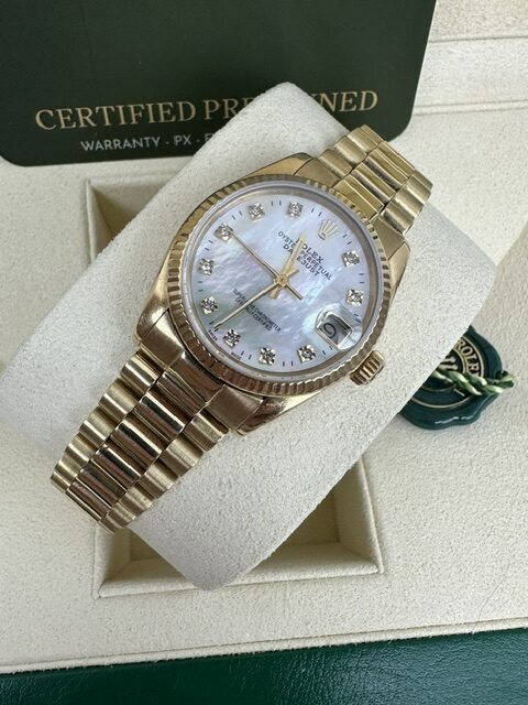 ROLEX 18K YELLOW GOLD DATEJUST 31MM