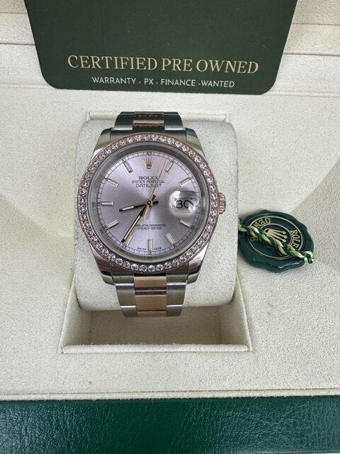 ROLEX DATEJUST 36MM ROSE GOLD AND STEEL 116201