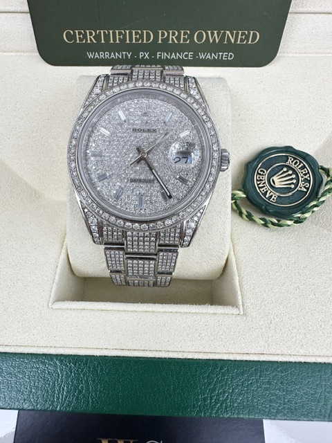 ROLEX 2024 DIAMOND DATEJUST  41MM BOX AND  PAPERS