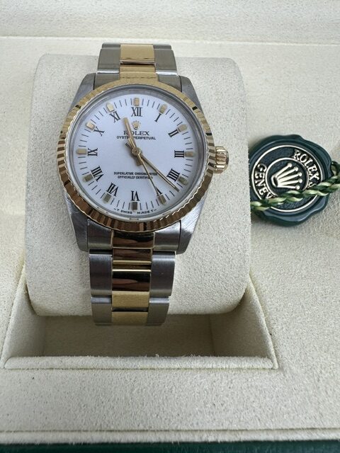 LADIES 31MM  STEEL AND 18K GOLD