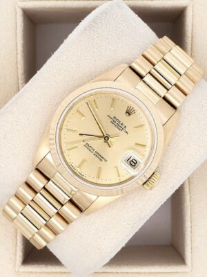 ROLEX 18K YELLOW GOLD DATEJUST 31MM