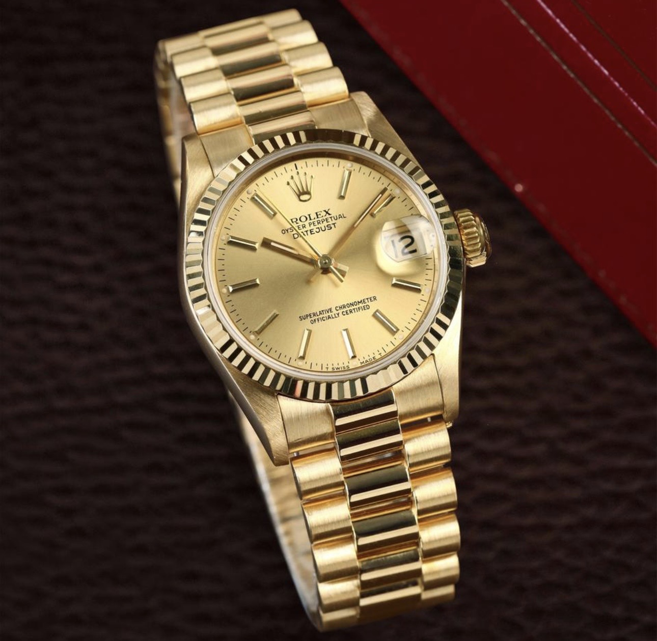 ROLEX 18K YELLOW GOLD DATEJUST 31MM