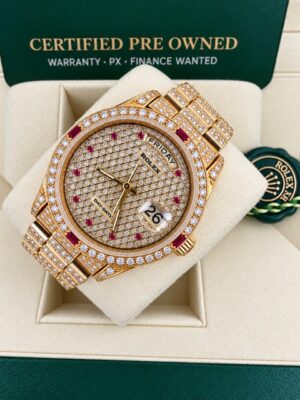 ROLEX 18K YELLOW GOLD DAYDATE 36MM QUICKSET