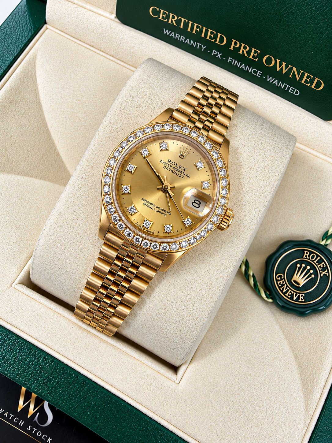 ROLEX 18K DATEJUST 69178 BOX AND PAPERWORK