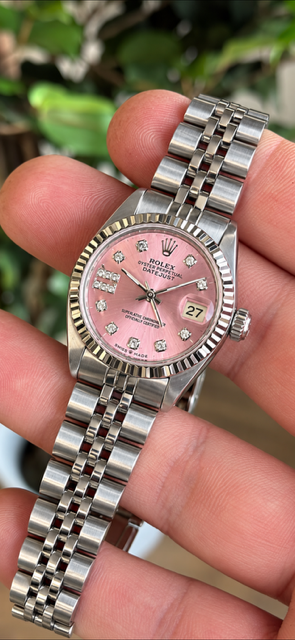 BOX AND CERTIFICATES LADIES  26MM  DATE STEEL