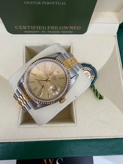 ROLEX DATEJUST 36MM 16233 BOX PAPERWORK