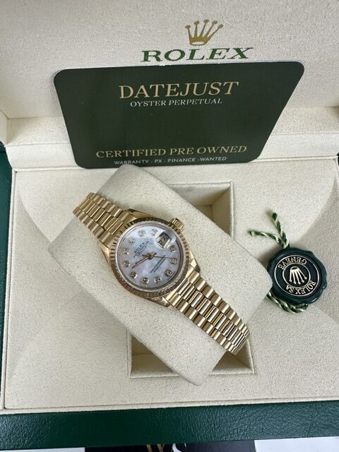 ROLEX DATEJUST LADIES 18K , 69178 PAPERWORK