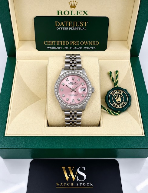 LADIES 26MM DATEJUST STEEL BOX AND CERTIFICATES
